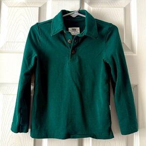 Little Sleepies Emerald Long Sleeve Polo Shirt